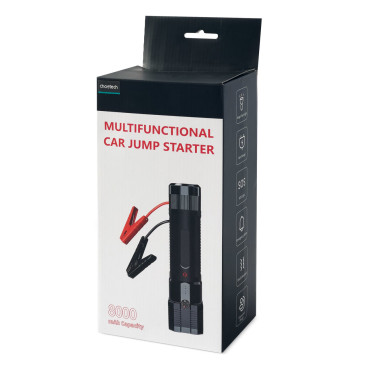 3in1 Löpbil Hoppstart + Powerbank 8000mAh + LED-ficklampa - Svart