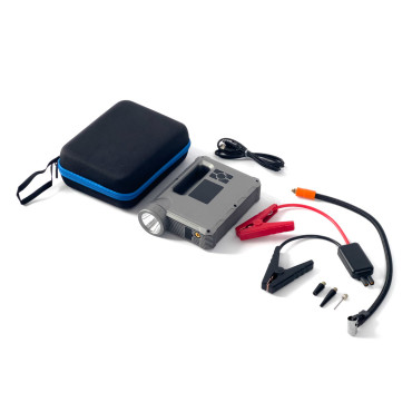 4in1 Zagon avtomobilov Skoči Starter + PowerBank 8000Mah + kompresor + LED svetilka - črna