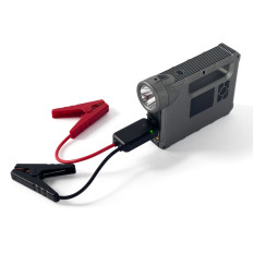 4in1 Starta bilhoppstarten + Powerbank 8000MAH + Kompressor + LED-ficklampa - Svart