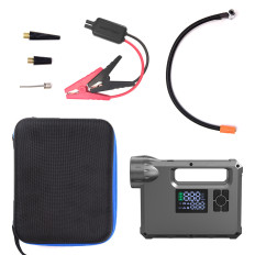 4in1 Starta bilhoppstarten + Powerbank 8000MAH + Kompressor + LED-ficklampa - Svart