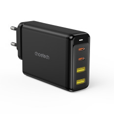 Laddare Gan 140W 4 portar 2x USB-C + 2x USB - Svart