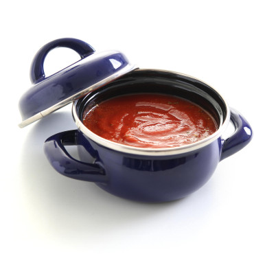 Um pote para sopas e molhos com uma capa azul de 0,5 l - Hendi 625804