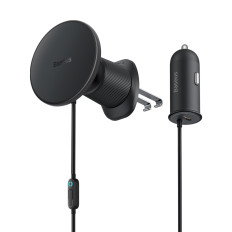 Cargador de inducción para el automóvil en el aire MAGSAFE 15W USB-C 25W - Negro