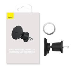 Indukcija utovarivač za automobil na zraku magsafe 15W USB-C 25W - crno