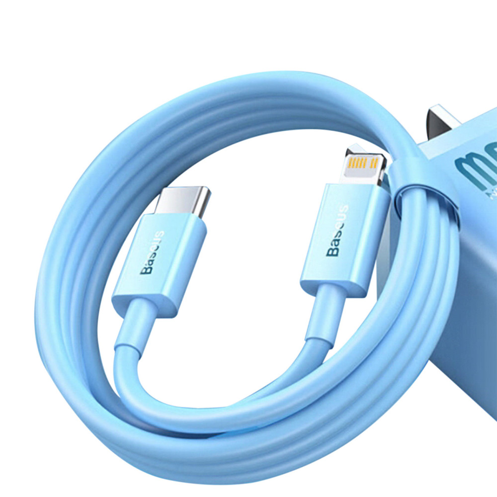 Kabeļu kabelis iPhone Superior sērijai USB-C - Zibens 20W PD 1m - zils