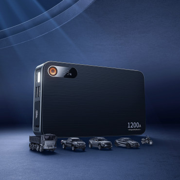 3in1 tekaški Car skok starter 1200a + PowerBank 7200Mah + LED svetilka - črna