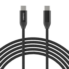 Kabeļu kabelis USB-C 1M datu iekraušanai un pārraidei - melns