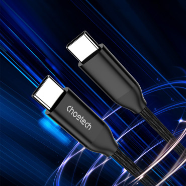 Kabelski kabel za nakladanje in prenos podatkov USB-C 1M - Črna