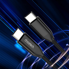 Kabeļu kabelis USB-C 1M datu iekraušanai un pārraidei - melns