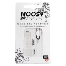 Nano micro sim noosy kort adaptere + hvid nøgle