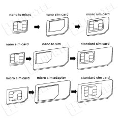 Nano micro sim noosy kort adaptere + hvid nøgle