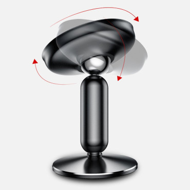 Magnetisk bilhandtag på kullen En ombord svart instrumentbräda