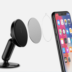 Magnetic car handle on the Bullet An On-Board black dashboard