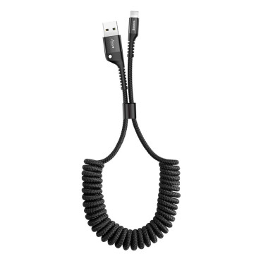 Kabelis USB atsperes kabelis - Zibens zivju acs 1m melns