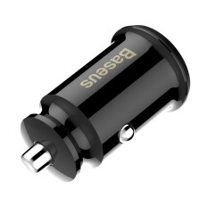 Mini auto lādētājs par 2x USB graudu automašīnas lādētāju melnā krāsā