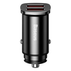 Carregador de carro inteligente quadrado 2x USB QC3.0 CARGA RÁPIDA 3.0 SCP AFC 30W Preto