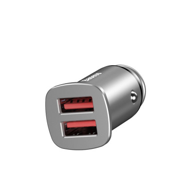 Carregador de carro inteligente quadrado 2x USB QC3.0 CARGA RÁPIDA 3.0 SCP AFC 30W Preto