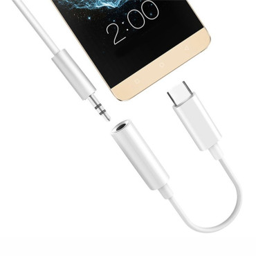 Adapteradapter med USB-C på ljudet 3.5 Mini Jack-uttaget