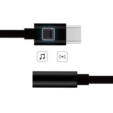 Adapteradapter med USB-C på ljudet 3.5 Mini Jack-uttaget