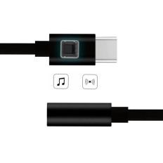 Adapteradapter med USB-C på ljudet 3.5 Mini Jack-uttaget