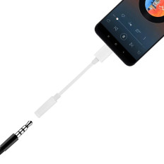 Adapteradapter med USB-C på ljudet 3.5 Mini Jack-uttaget