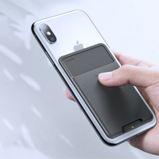 Samolepilni telefonski primer za dokumente s kreditno kartico sivo