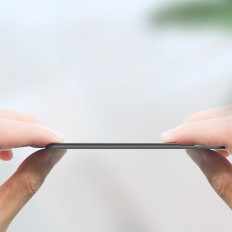 Cas de téléphone auto-adhésif pour documents de carte de crédit gris