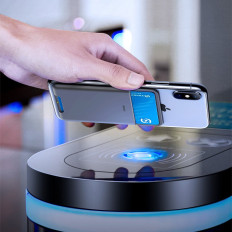 Custodia per telefono autoadesiva per documenti con carta di credito Grigio