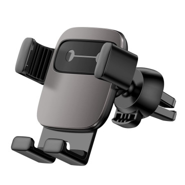 Suporte de carro gravitacional em um telefone xadrez. Cubo preto