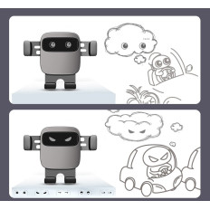 Držák gravitačního vozu na kostkovaném telefonu. Kostka černá