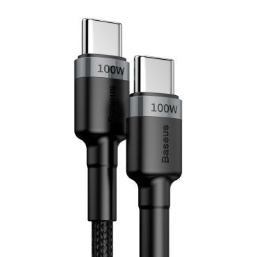 CABLESE NYLON CABEL USB-C Dodávka napájení 2,0 100W 20V 5A 2m šedá