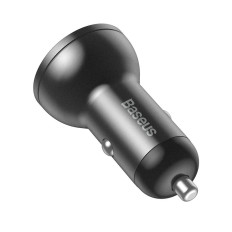 2x USB 4.8A Car Charger 24W s sivim LCD zaslonom