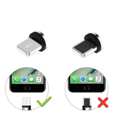 Končni čep za magnetni kabel iPhone Strel Silver