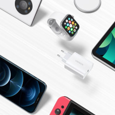 Nätverkslastare Power Delivery 3.0 Snabbladdning 4.0+ 20W 3A vit