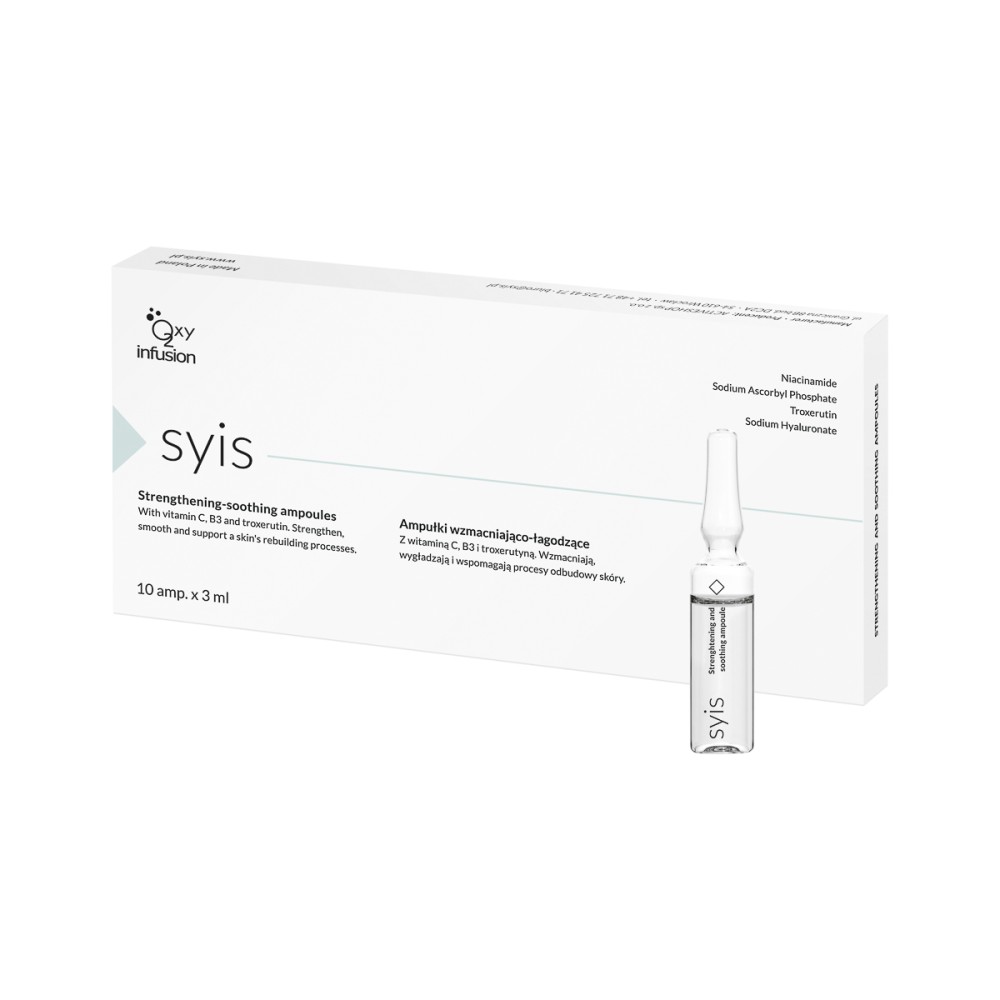 Ampollas fortalecedoras y calmantes SYIS para vasos sanguíneos 10x3 ml — empaque