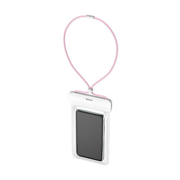 Caso de capa impermeável universal para telefone Max 7.2 '' Na piscina sobre a água rosa