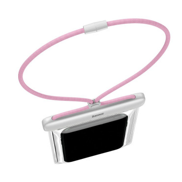 Caso de capa impermeável universal para telefone Max 7.2 '' Na piscina sobre a água rosa