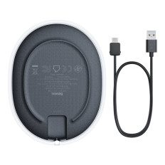 Wireless Loader Jelly QI 15W til telefonhovedtelefoner + USB-kabel - USB-C Black