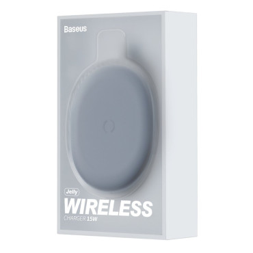 Bezdrôtový nakladač Jelly qi 15W na telefonické slúchadlá + USB kábel - USB-C čierna