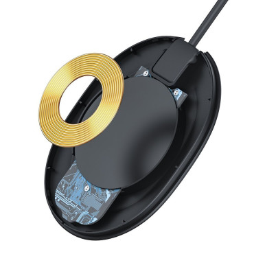 Bezdrôtový nakladač Jelly qi 15W na telefonické slúchadlá + USB kábel - USB-C čierna