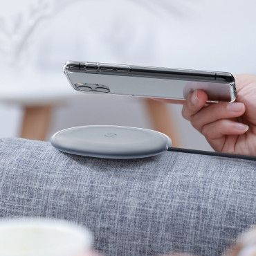 Bezdrôtový nakladač Jelly qi 15W na telefonické slúchadlá + USB kábel - USB-C čierna