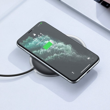 Bezdrôtový nakladač Jelly qi 15W na telefonické slúchadlá + USB kábel - USB-C čierna