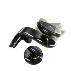 Alça magnética no telefone para uma grade de carro rotativo 360 preto