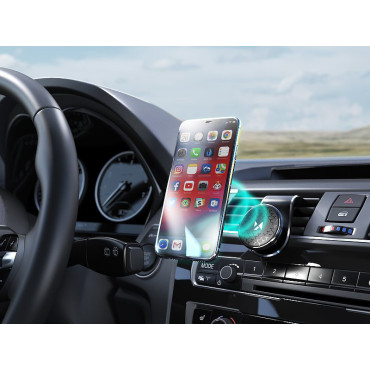 Magnetic handle on the phone for a rotary car grille 360 black