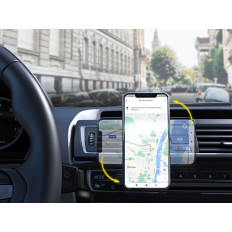 Magnetni ročaj na telefonu za rotacijsko rešetko Car 360 Black