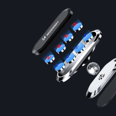 Maniglia autoadesiva auto magnetica 360 sulla scheda di distribuzione argento