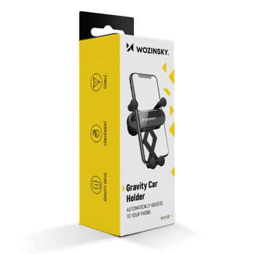 Lidar com o telefone para um carro de gravidade em uma ventilação xadrez