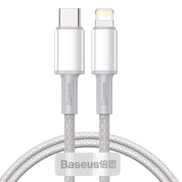 Kabelis ātrai ielādēšanai IPHONE USB-C - Zibens elektroenerģijas padeve 20W 1m balts