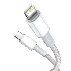 Kabelis ātrai ielādēšanai IPHONE USB-C - Zibens elektroenerģijas padeve 20W 1m balts