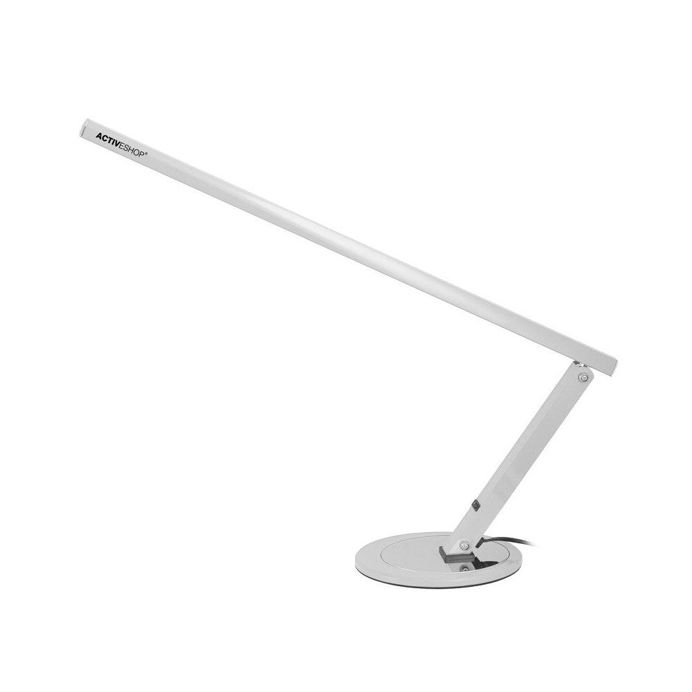 Slim LED hliníková stolová lampa — bočný pohľad